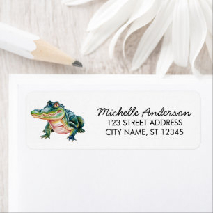 Trendy Alligator-Crocodile Animal Return Address