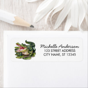 Trendy Alligator-Crocodile Animal Return Address  