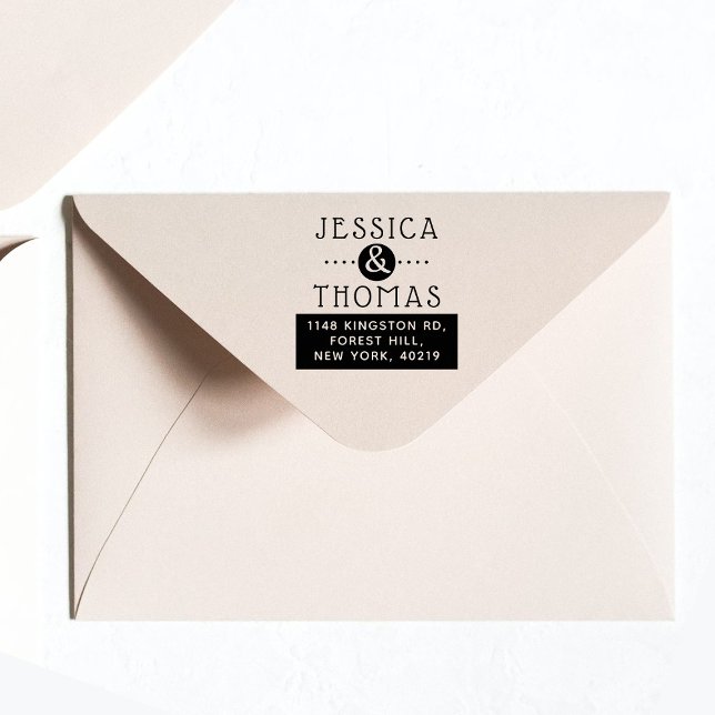 Trendy Ampersand Custom Name & Address Self-inking Stamp (Creator Uploaded)