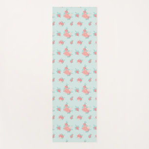 Trendy and beautiful floral design yoga mat