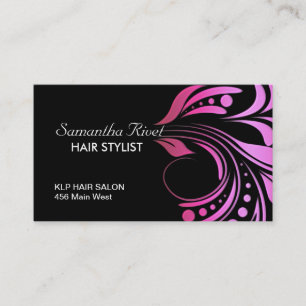 Trendy and Bold Hair Stylist Business Card
