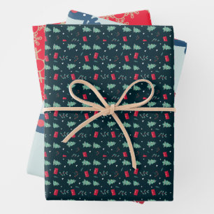 Trendy and Festive Christmas Wrapping Paper Sheet
