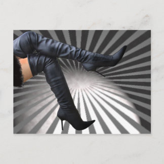 Trendy and Modern Boot Art Postcard