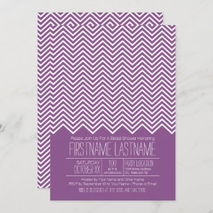 Trendy and Modern Chevron Pattern Bridal Shower Invitation