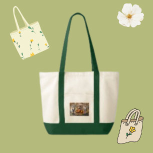 Trendy Animal Dog and Cat Fall Harvest Tote Bag