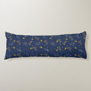 Trendy animals blue sky pattern kids body pillow