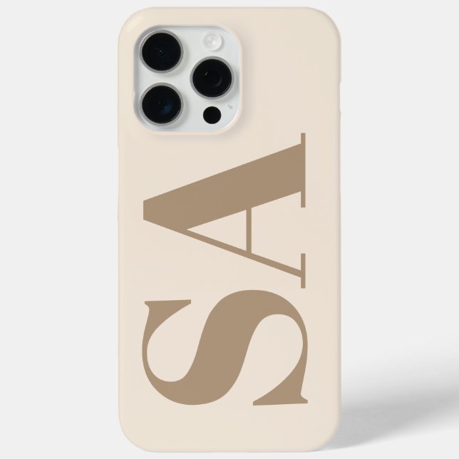 trendy Antique White with Monogram Case-Mate Case-Mate iPhone Case (Back)