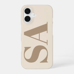 trendy Antique White with Monogram Case-Mate iPhone 16 Case