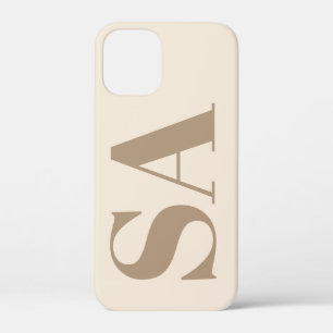 trendy Antique White with Monogram Case-Mate iPhone 12 Mini Case