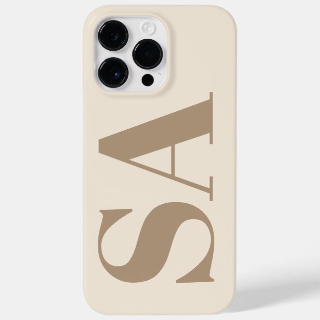 trendy Antique White with Monogram Case-Mate iPhone Case (Back)