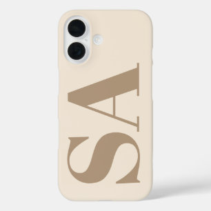 trendy Antique White with Monogram Case-Mate iPhone 16 Case