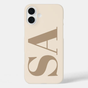 trendy Antique White with Monogram Case-Mate iPhone 16 Plus Case