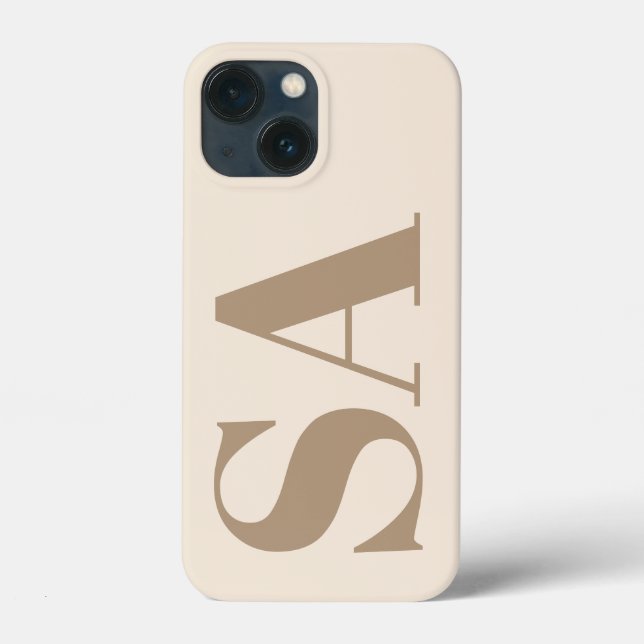 trendy Antique White with Monogram Case-Mate iPhone Case (Back)