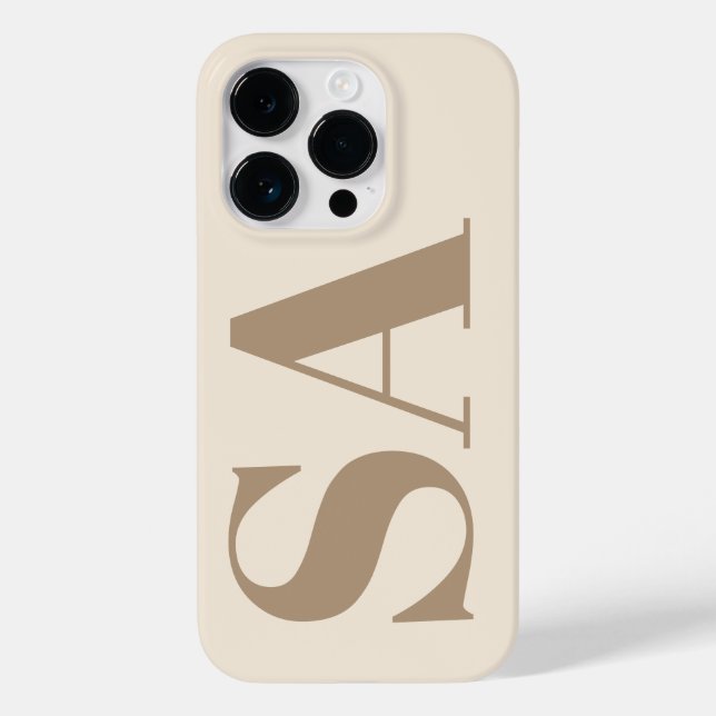 trendy Antique White with Monogram Case-Mate iPhone Case (Back)