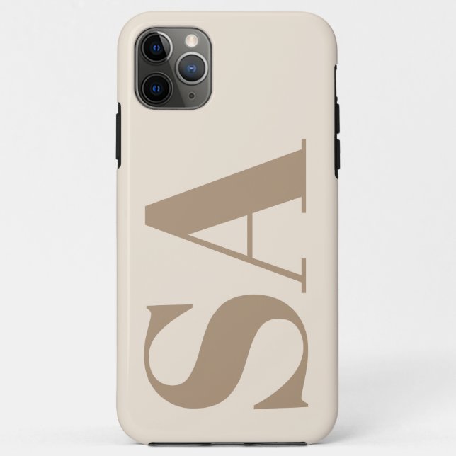 trendy Antique White with Monogram Case-Mate iPhone Case (Back)
