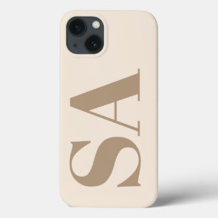 trendy Antique White with Monogram Case-Mate iPhone 13 Case