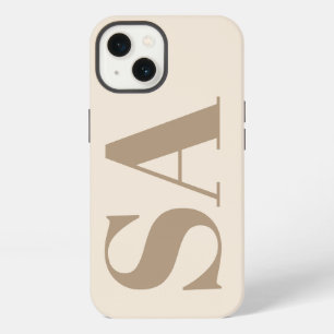 trendy Antique White with Monogram Case-Mate iPhone 13 Case