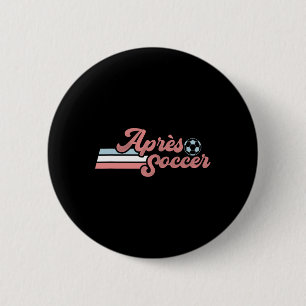 Trendy Apres Soccer Retro Distressed Pastel Color  2 Inch Round Button