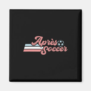 Trendy Apres Soccer Retro Distressed Pastel Color  Magnet