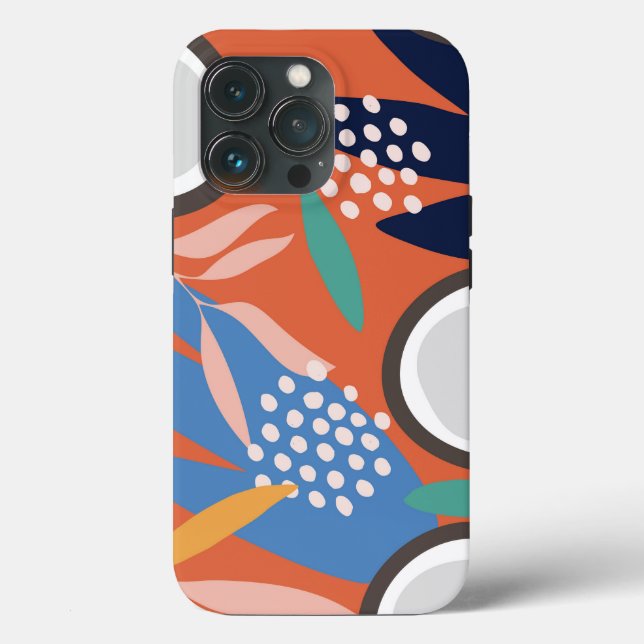 Trendy Apricot Green Blue Blush Coconut Tough Case (Back)