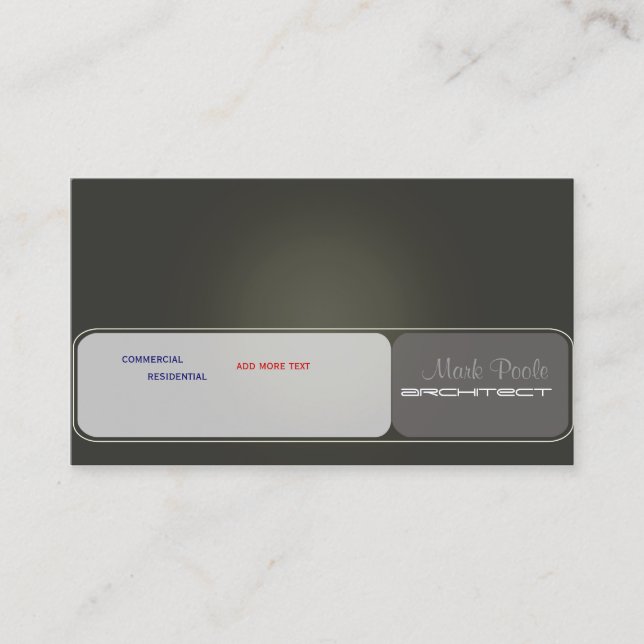 Trendy Architect business cards (Front)