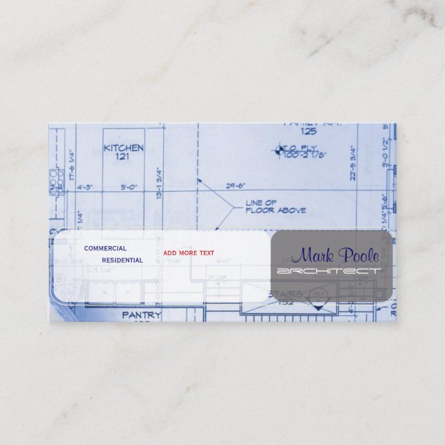 Trendy Architect business cards (Front)