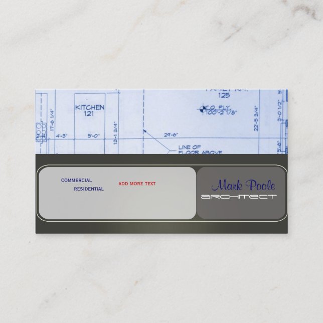 Trendy Architect business cards (Front)