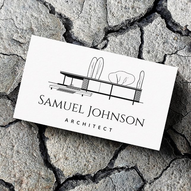 Trendy Architecture Minimalist & Clean Architect Business Card (Creator Uploaded)