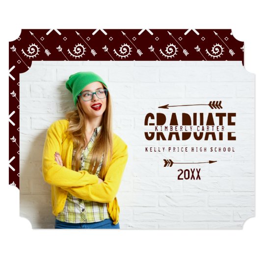 Trendy, Arrows Graduation Announcements