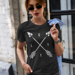 Trendy Arrows LOVE T-Shirt<br><div class="desc">Stylish and chic design.</div>