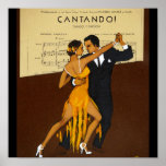 Trendy Art Deco vintage dancers Poster<br><div class="desc">1. Often the designs featured here can be used for a variety occasions,  simply edit or add text /photos to suit your needs.
_______________________________________________________________________ 

2.  If you require assistance personalizing your item,  ,  desire matching partyware or a custom item contact the designer LeahG via the tab below.</div>