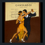 Trendy Art Deco vintage dancers Poster<br><div class="desc">1. Often the designs featured here can be used for a variety occasions,  simply edit or add text /photos to suit your needs.
_______________________________________________________________________ 

2.  If you require assistance personalizing your item,  ,  desire matching partyware or a custom item contact the designer LeahG via the tab below.</div>