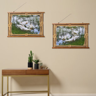 Trendy Art Ducks Pond Life Hanging Tapestry