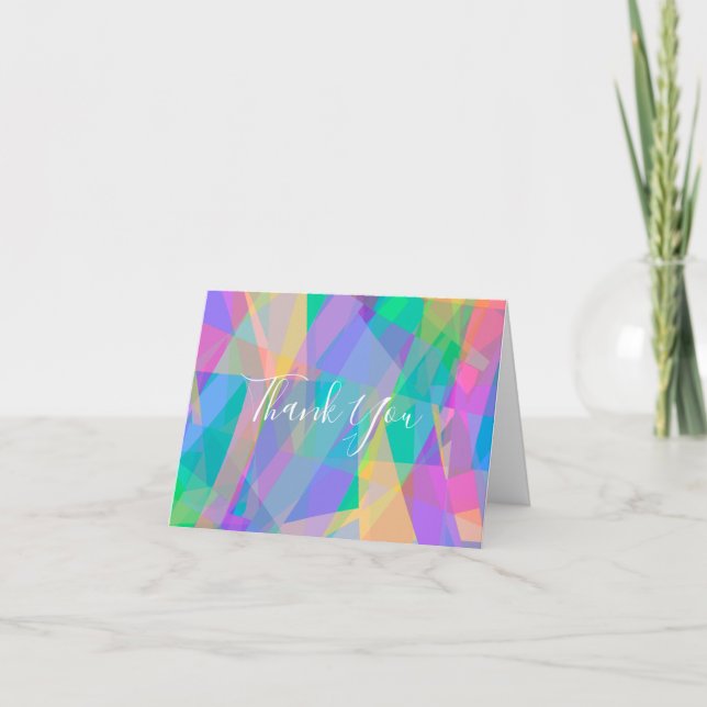 Trendy Artsy Blank Business Thank You Cards (Front)