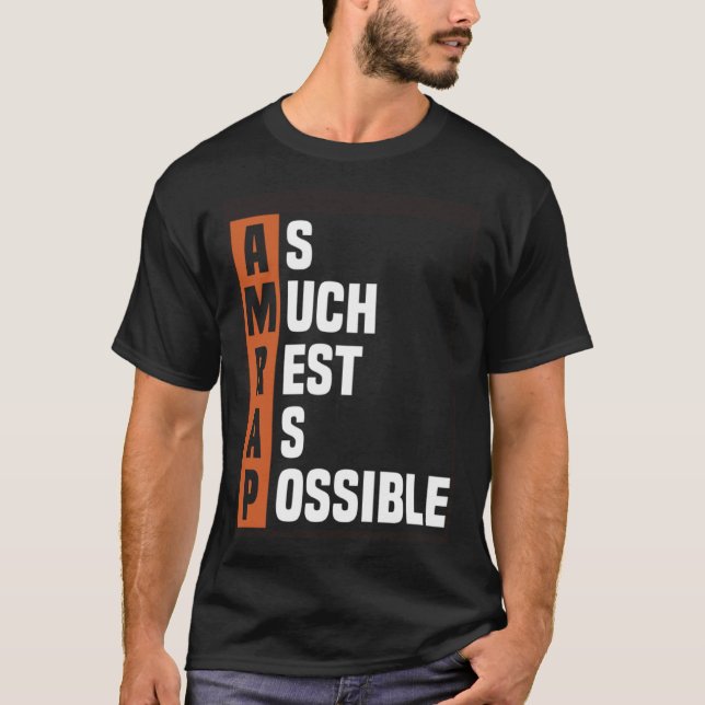 Trendy As Much Rest As Possible AMRAP T-Shirt (Front)