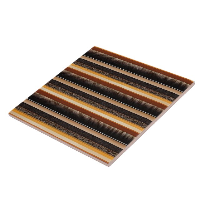 Trendy Autumn Brown Luxury Collection Tile (Side)
