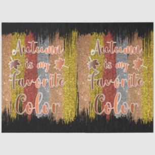Trendy Autumn Glitter Leaves Tissue Paper
