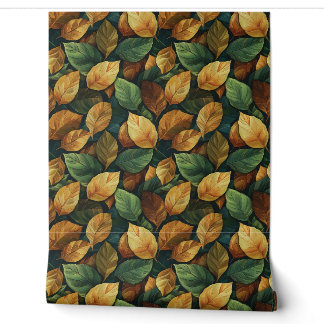 Trendy autumn terracotta orange yellow sage fall wallpaper