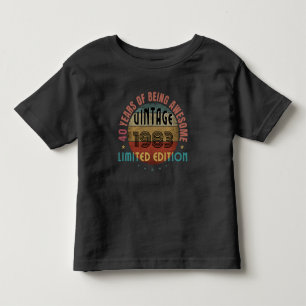 TRENDY AWESOME YEAR OF BIRTH BIRTHDAY GIFT TODDLER T-SHIRT