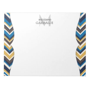 Trendy Aztec Print Personalized Notepad
