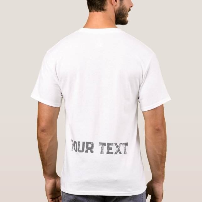Trendy Back Side Print Text Template Mens Modern T-Shirt (Back)