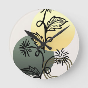 Trendy background design  round clock