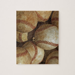 Trendy Baseball Artwork Jigsaw Puzzle