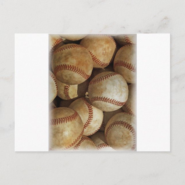 Trendy Baseball Artwork Postcard (Front)