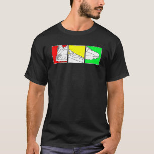 Trendy Basketball Shoes With Rasta Colours Short S T-Shirt