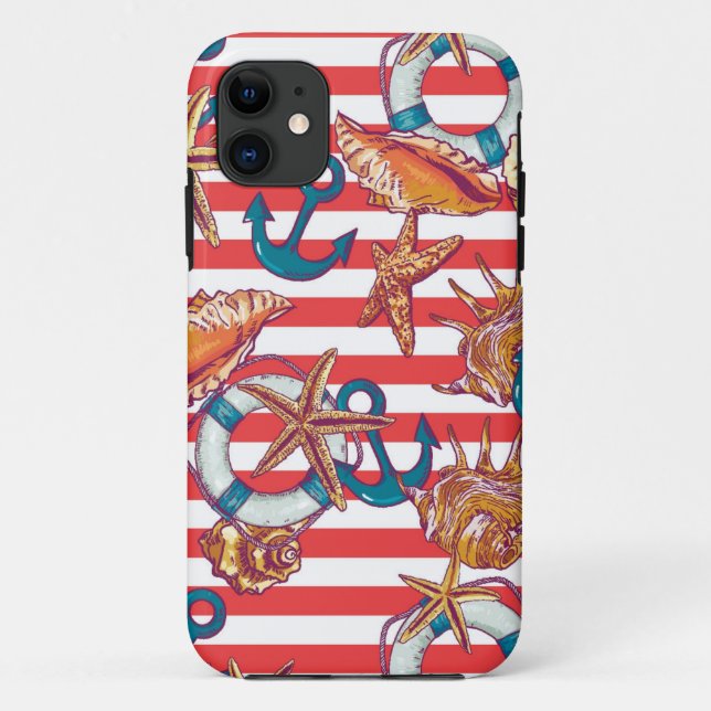 Trendy Beach Pattern Case-Mate iPhone Case (Back)