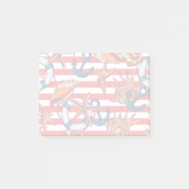 Trendy Beach Pattern Post-it Notes (Front)