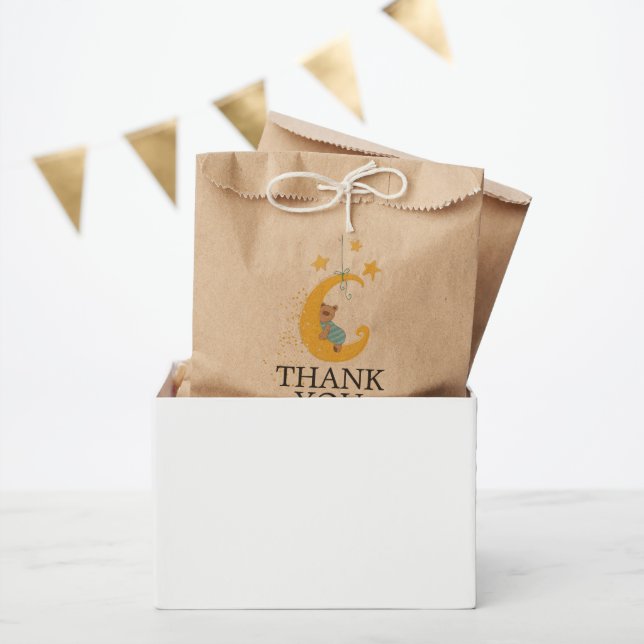 Trendy Bear Thank You Baby Shower Favour Bag (Party)