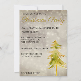 Trendy, Beautiful,  Christmas Tree Invitation