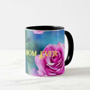 Trendy Beautiful Watercolor Pink Roses Collection Mug
